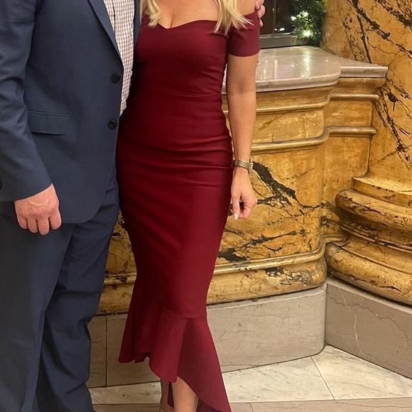 Lulu’s How Much I Care Off the Shoulder Dress Red - Picture 14 of 14